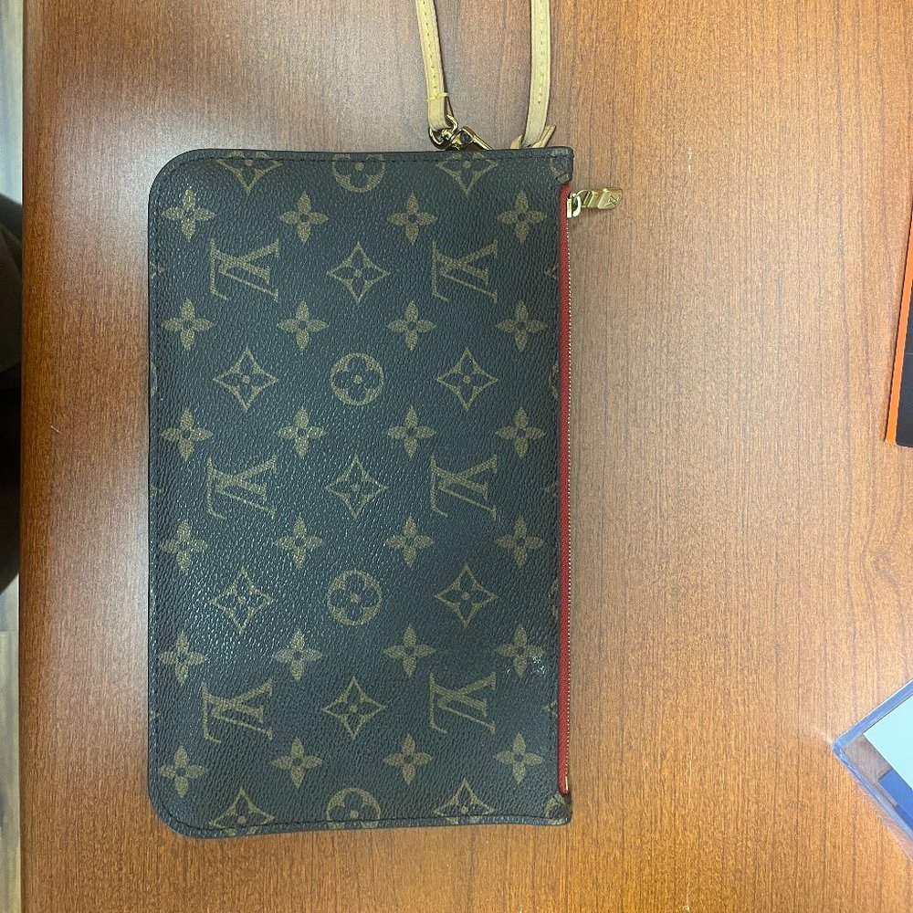 Louis Vuitton monogram neverfull MM GM pochette cerise